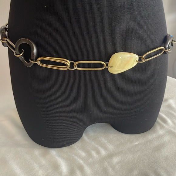 Vintage RARE ! Faux Tortoise Chain Belt display picture 3